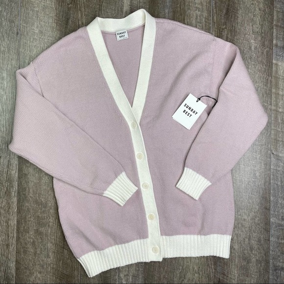 Sunday Best Munro Mauve Ellis Cardigan NEW Size Small - Picture 3 of 8